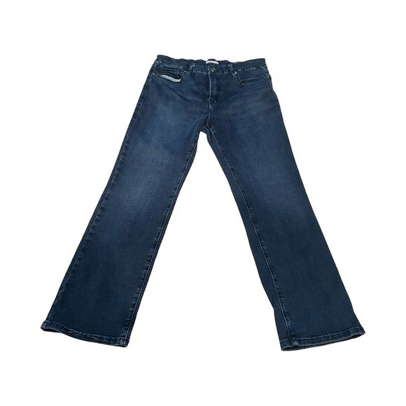 Good American Good Legs High Rise Straight Stretch Jeans Womens Size 15/32 - Picture 1 of 5